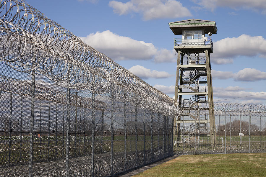 Razor Wire On Fence