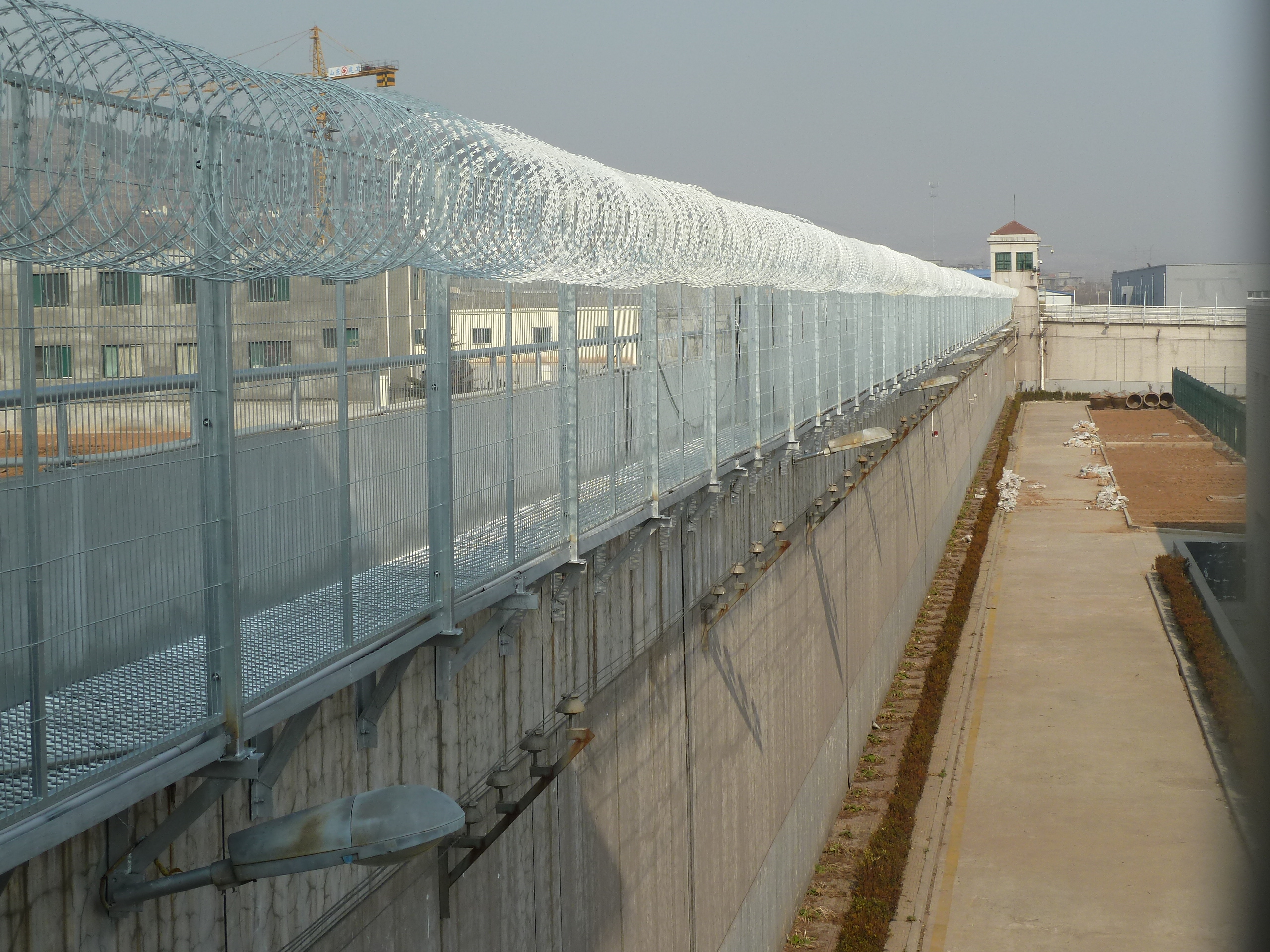 Razor Wire On Fence